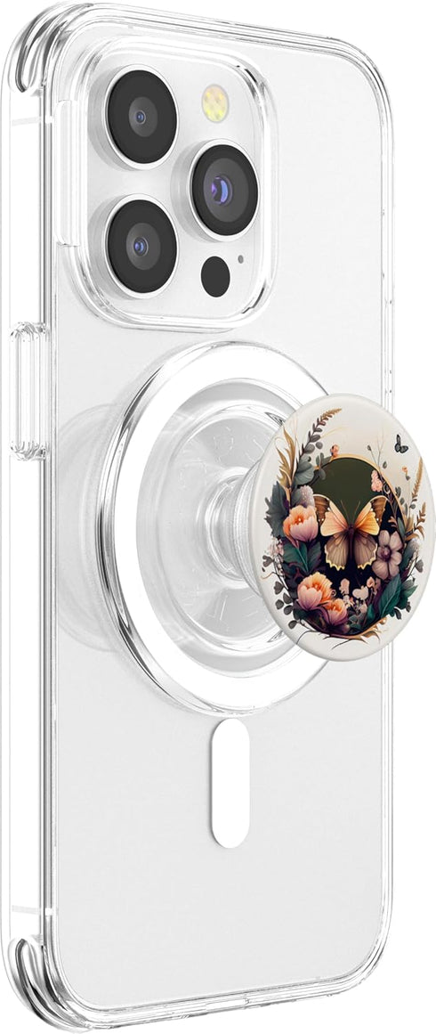 Butterfly Illustration PopSockets MagSafe PopGrip for iPhone