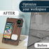 J JACKCUBE DESIGN Wood Charging Docking Station, Multi Device Nightstand Organizer Holder for Smartphone Cellphone