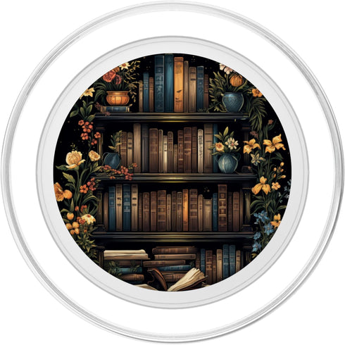Book Lover Libraries Bookworm Reading Literature, PopSockets PopGrip for MagSafe