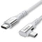 Fasgear 100W USB C to Type C 90 Degree Cable 3ft, USB 3.1 Gen 2 10Gbps Data, 5A Power Delivery Compatible for Link, VR