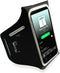 RevereSport Waterproof Running Armband for iPhone 12 Mini with Extra Pockets for Keys, Cash, and Cards, Black