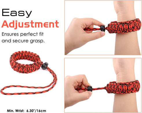 MoKo Paracord Nylon Braided Camera Hand Grip Strap for Video Camcorder, Binoculars, Nikon, Canon, Sony
