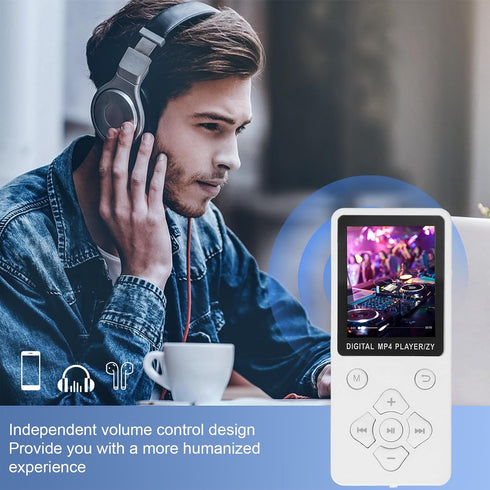 Jectse MP3 1.8 Inch Mp3 128GB Player with Bluetooth, HiFi Sound Screen Portable Music Player Digital Audio Player Noise