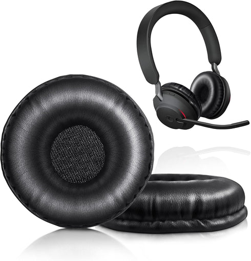 Ear Pads for Jabra Evolve 20 20se 30 30II 40 65 65+Replacement Ear Cushion Foam Cover Compatible with Jabra Evolve 20 30 40 65 Headphone (Black earpads)