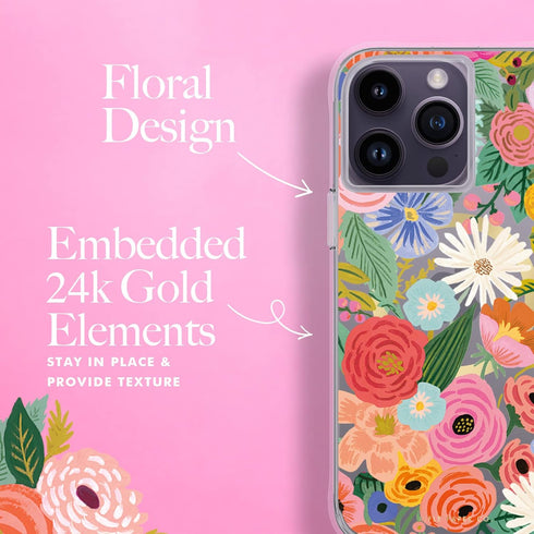 Rifle Paper Co. iPhone 14 Pro Max Case, Compatible with MagSafe, 10ft Drop Protection, Floral Pattern, Garden Party