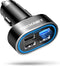 TECKNET USB Car Charger 54W 4-Port Adapter QC 3.0 Port for Fast Charging Compatible with iPhone 15 and Galaxy S23