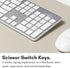 Macally Ultra-Slim USB Wired Keyboard with Number Keypad for Apple Mac Pro, MacBook, iMac, Silver