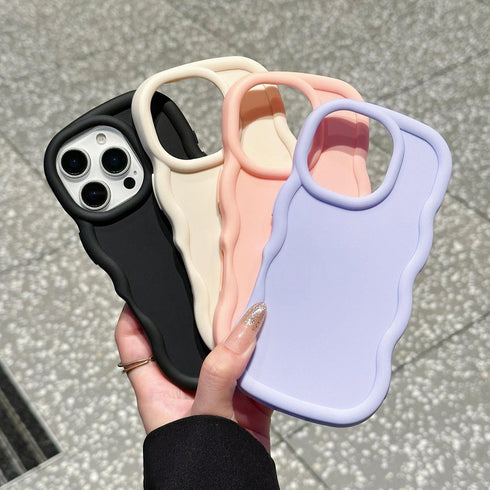 WOGROO 12 12 6.1-Inch, Slim Fit Case for iPhone and iPhone Pro Wave Frame, Cute Soft TPU Thin Protective Phone Cover