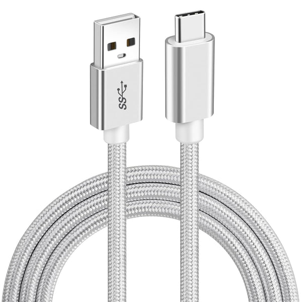 Vortex PD10GB3A-2-2-SILVER Type-C Data Cable 3A Fast Charging USB3.2 Universal Mobile Phone Tablet (2 pcs Pack)