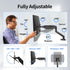 suptek 13-32 inch, 4.4-19.8lbs, 75x75/100x100mm Single Monitor Arm Mount for Adjustable Gas Spring Monitor Arm Desk