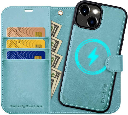 OCASE for iPhone 15 Detachable Wallet Case with Card Holder, [2 in