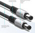 HIEbee 5.5x2.1mm DC Male to Male Aluminum Alloy Extension Cord, Power Adapter Cable, for LED Strip, Surveillance