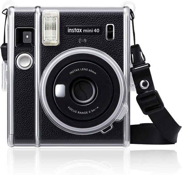 Fintie Clear Protective Case for Fujifilm Instax Mini 40 Instant Film Camera with Removable Shoulder Strap