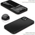 Tasikar iPhone 12 Mini Case Carbon Fiber Leather Design with TPU Hybrid Slim Case (Black)