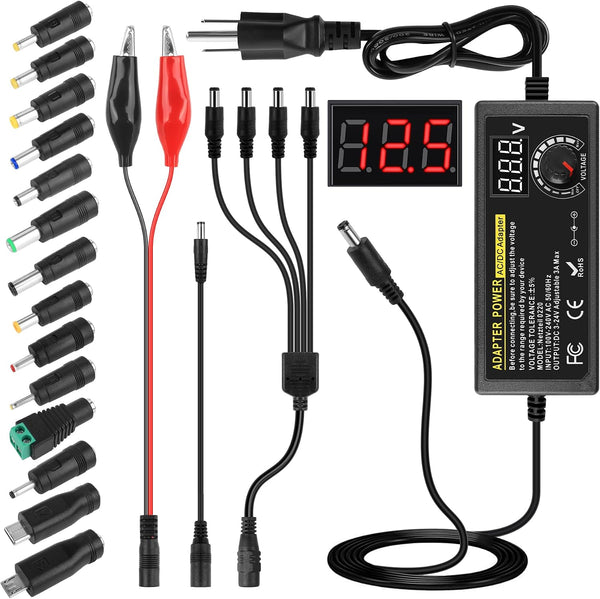 FancyWhoop Universal Power Supply 3V~24V 3A 72W DC Power Supply Variable Universal Switching