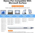 Stylus Pen for Microsoft Surface Pro 9/X/8/7/6/5/4/3, Surface Go/Go2/Go3, Silver Touch Pen for Tablets