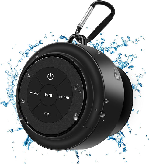 Razobws Bluetooth Shower Speaker, Portable Bluetooth Speakers, IP67 Waterproof Wireless Speaker with Suction