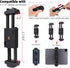 ZUZUXI 4.7-13" 360 12.9/Air/Mini Mini Flexible Tripod Stand for iPad/iPhone Tablets, Portable Desktop Phone Holder