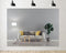 TryKid 10x6.5ft Modern Living Room Backdrop Beige Sofa Yellow Pillows Fiddle Leaf Fig