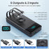HETP 10800mAh QC4.0+PD 25W Bank,6 Pack 16/15/14/13, Portable Charger Fast Charging USB C Power Outputs LCD Display