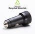mophie 42W Dual USB-C + USB-A Car Charger, Universal AUX Compatibility, LED Indicator, Fast Charging