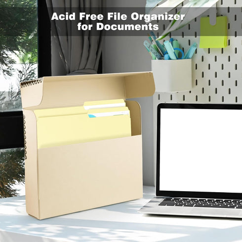 Lineco Archival Legal Size File Folders, Organize Important Documents, 9.5" x 14.75" with 1/2-Cut Tab