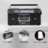 Portable Cassette Player Boombox AM/FM/SW1/SW2 Radio Tape Player Recorder with Bluetooth