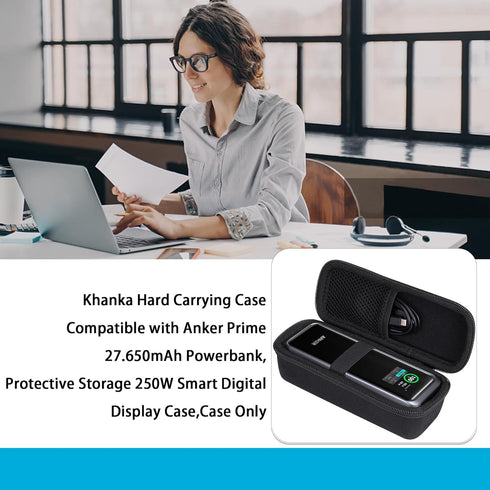 khanka for Anker Prime Power Bank 27650mAh, 250W Traveling Case
