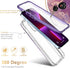 Esdot iPhone 13 Pro Case with Built-in Screen Protector, Military Grade Rugged Cover for Women, Glitter Purple Marble
