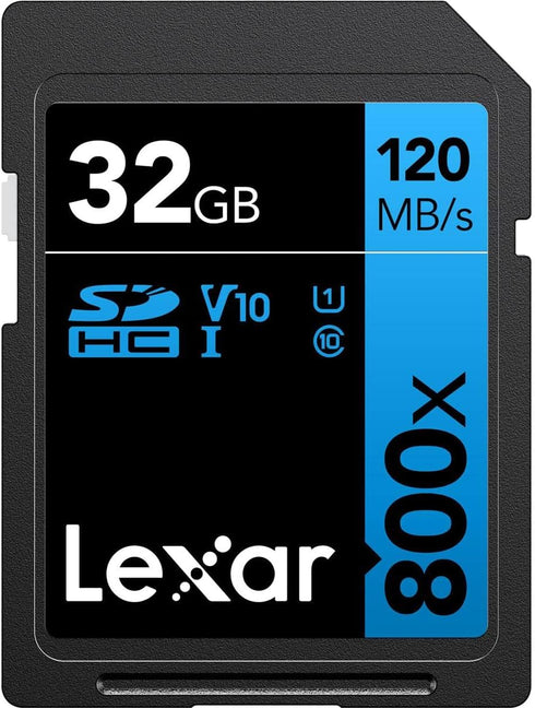 Lexar Blue Series SDHC Memory Card, 32 GB, UHS-I U1 Class 10 for High-Speed Data Transfer