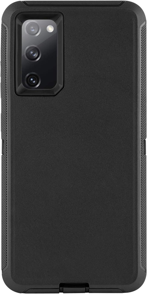 Samsung Galaxy S20 FE 5G Case (2020) - Heavy Duty Shockproof Drop-Proof Triple Layer Cover 6.5” (Black with Belt Clip)