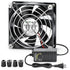 80mm 12v dc Small Computer Fan with AC Plug 110v 220v Variable