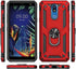 TJS Phone Case for LG K40/K12 Plus/X4/Solo LTE, with Full Coverage Tempered Glass Screen Protector