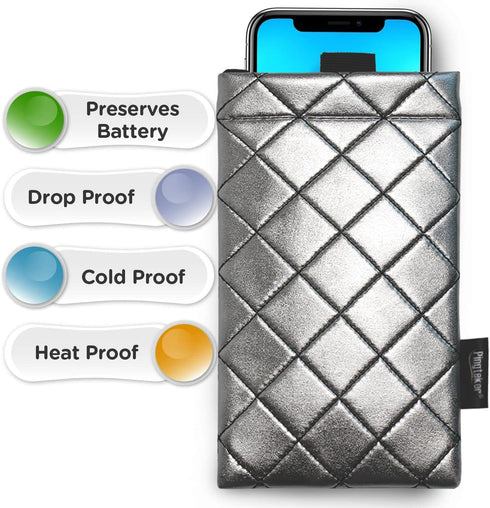 OCEAN Heart Thermal Phone Case, Drop Protection for Outdoor Sports, Prevent Lower Temperatures to Extend Battery Life