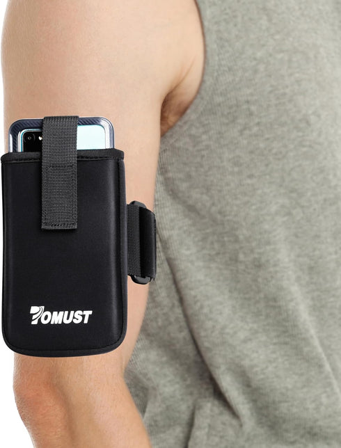 Lightweight Arm Band Phone Holder with Three Strap, Reflective Logo, Elastic Sleeve for iPhone and Android, Running