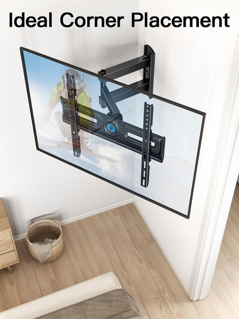 Pipishell Full Motion TV Wall Mount for Most 26-60 inch Flat & Curved TVs, Adjustable Bracket, Max VESA 400x400mm