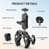 ATUMTEK 1/4" 3/8" 360 GoPro/Insta360/INSTAX/DJI Super Camera Clamp Mount with and Threads, Dual Ballhead Magic Arm Ball