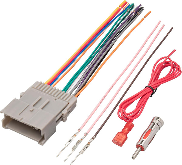 RED WOLF Car Radio Wiring Harness w/Antenna Adapter Compatible with 2002-2008 GM
