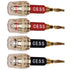 CESS-220 Pin Banana Plug to 4mm Female Banana Jack/Speaker Wire, 4 Pack (Braided-Type to 4mm)