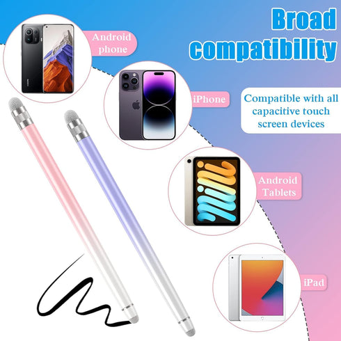 2PCS Stylus Pens for Touch Screens, Compatible with iPhone/iPad/Tablet Android/Microsoft Surface, All Touch Screens