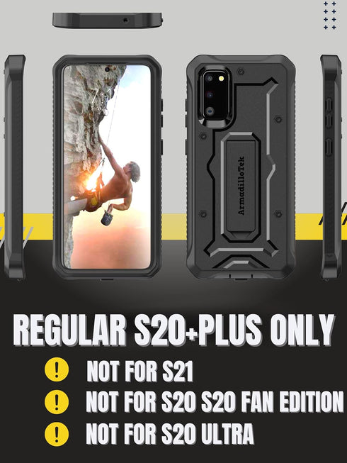 ArmadilloTek Vanguard Case for Samsung Galaxy S20+Plus (2020 Release) - Military Grade Full-Body Rugged with Built-in