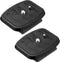 2 Pieces Tripod Quick Release Plate QB-4W (43 x 43 mm/1.7 x 1.7 Inch) Adapter Mount for Tripods and Cameras