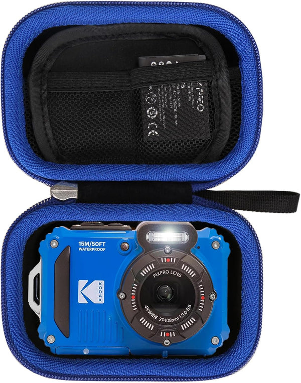 Mchoi Waterproof Hard Carrying Case for Kodak PIXPRO WPZ2, Case Only, Blue