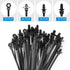 210 PCS Universal Nylon Push Mount Cable Zip Ties Assorted Sizes, Heavy Duty Nylon Push Mount Self Locking UV Resistant Wire Ties, 5 Most Popular Sizes,for Indoor Wire Tying Construction Auto by XINGO