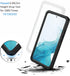 Lanhiem Waterproof Case for Samsung Galaxy S22 - IP68 Dustproof with Built-in Screen Protector, Heavy Duty Black/Clear