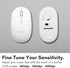 Macally Wireless Bluetooth Mouse for Mac, MacBook Pro/Air, iPad, and PC - Quiet Click, Comfortable, White
