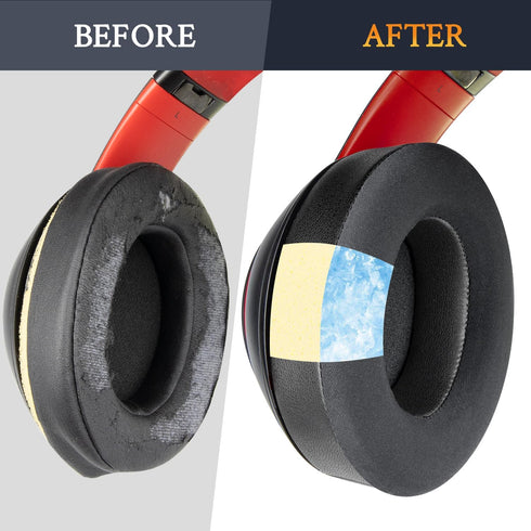 SoloWIT Cooling Gel Replacement Ear Pads for Beats Studio 2 & 3, Wired & Wireless Headphones, High-Density Noise