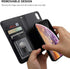 Bocasal Wallet Case for iPhone Xs Max with Card Holder, PU Leather, Magnetic Detachable Kickstand, Shockproof, Wrist