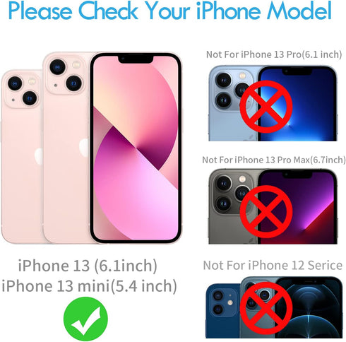 Xfilm Bling Diamond Camera Lens Protector for iPhone 13 / Mini, HD Clear Tempered Glass Screen Protection Cover