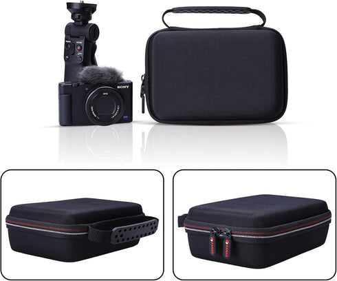 XANAD Hard Case for Sony ZV-1/Sony ZV-1 II/Sony ZV-1F Camera with Vlogger Accessory Kit Tripod (GP-VPT2 BT) and